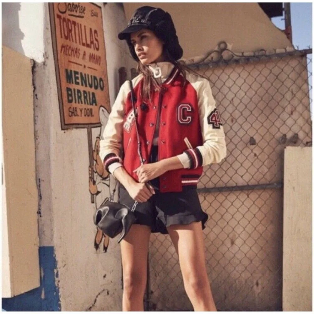 Coach Wool Leather Varsity Jacket RARE! - Picture 2 of 13